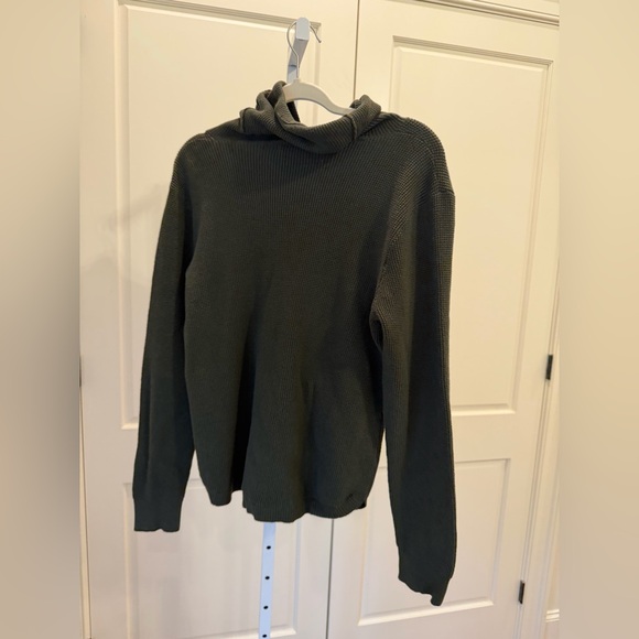 Women's Lauren Ralph Lauren Waffle Knit Cowl Neck Sweater Top Forest Green Sz XL - Picture 8 of 8